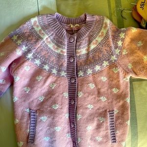 Love Shack Fancy size medium woman’s cardigan pink and lavender